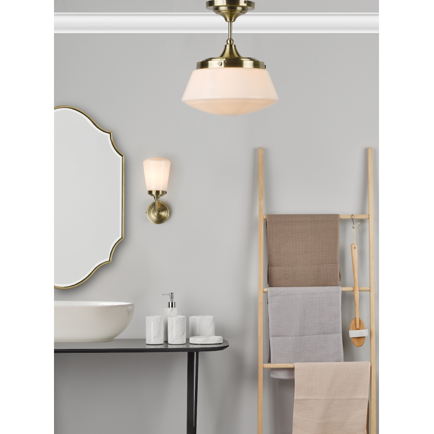 Där Lighting CAD0175 - Łazienkowa lampa przysufitowa CADEN 1xE27/60W/230V IP44 mosiądz