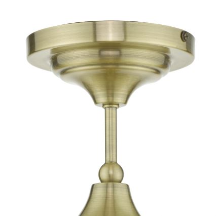 Där Lighting CAD0175 - Łazienkowa lampa przysufitowa CADEN 1xE27/60W/230V IP44 mosiądz