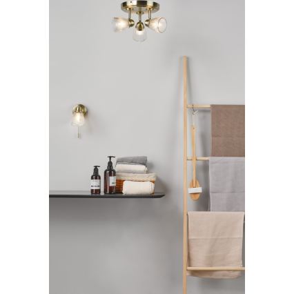 Där Lighting CED0775 - Kinkiet łazienkowy CEDRIC 1xG9/25W/230V IP44 mosiądz