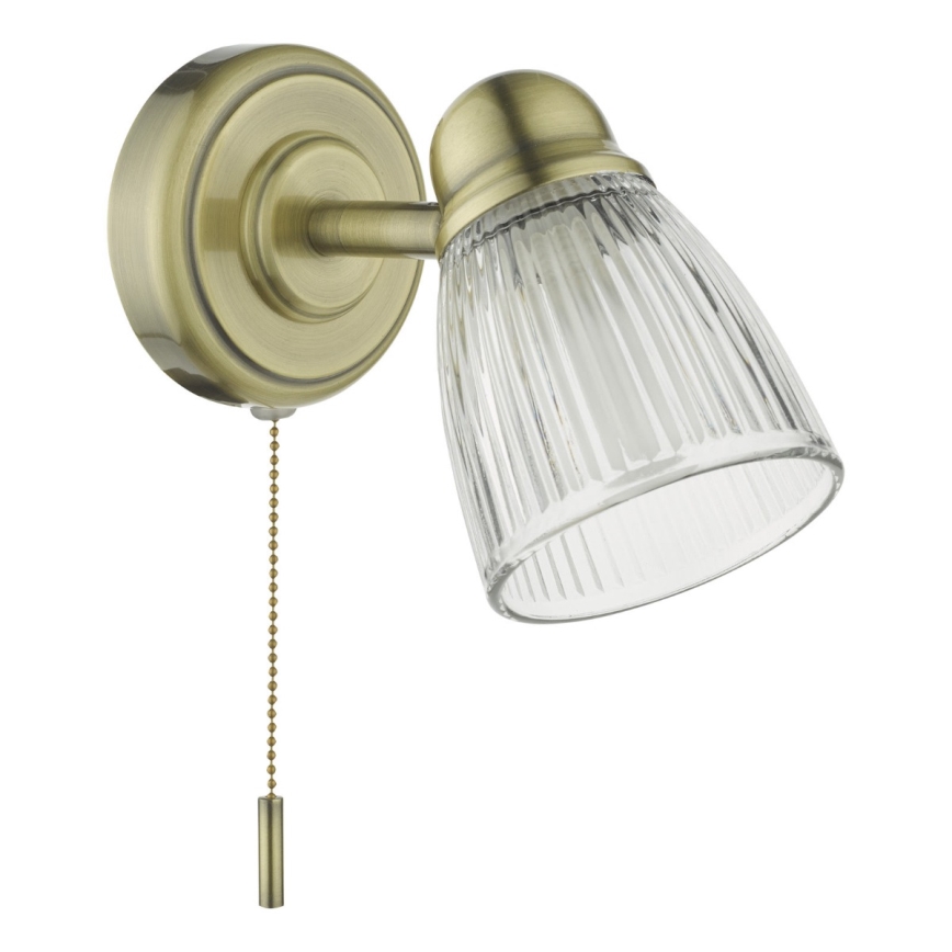 Där Lighting CED0775 - Kinkiet łazienkowy CEDRIC 1xG9/25W/230V IP44 mosiądz