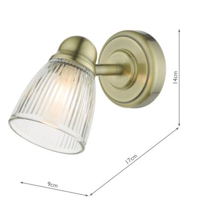 Där Lighting CED0775 - Kinkiet łazienkowy CEDRIC 1xG9/25W/230V IP44 mosiądz