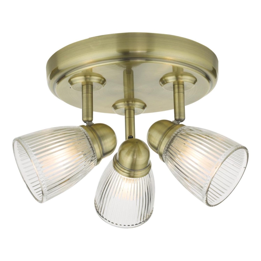 Där Lighting CED7675 - Łazienna oprawa punktowa CEDRIC 3xG9/25W/230V IP44 mosiądz