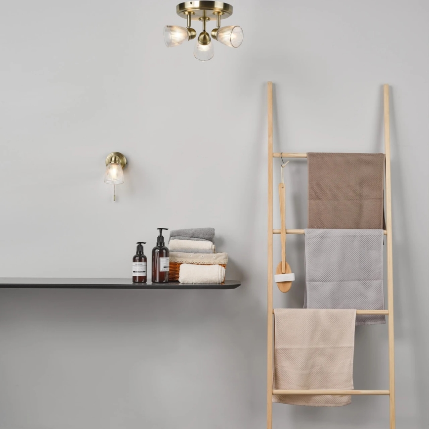 Där Lighting CED7675 - Łazienna oprawa punktowa CEDRIC 3xG9/25W/230V IP44 mosiądz