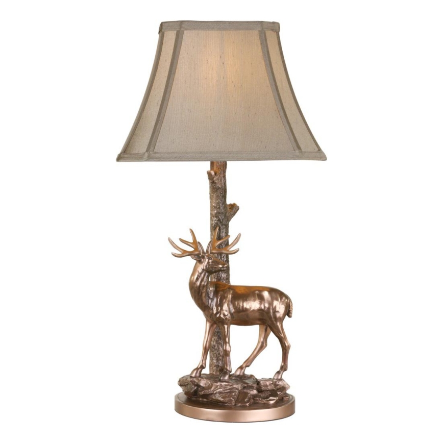 Där Lighting GUL5545-X - Lampa stołowa GULLIVER 1xE27/60W/230V beżowa/brązowa