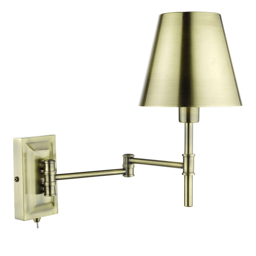 Där Lighting KEN0775 - Regulowana lampa ścienna KENSINGTON 1xE14/25W/230V mosiądz