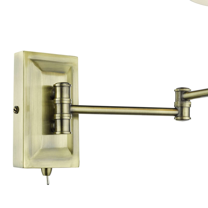Där Lighting KEN0775 - Regulowana lampa ścienna KENSINGTON 1xE14/25W/230V mosiądz