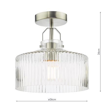 Där Lighting LEN4846 - Przysufitowy żyrandol LENKA 1xE27/60W/230V matowy chrom
