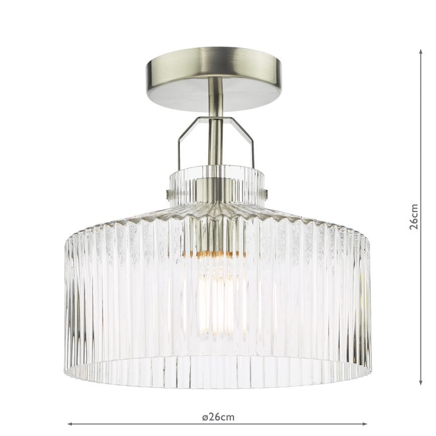 Där Lighting LEN4846 - Przysufitowy żyrandol LENKA 1xE27/60W/230V matowy chrom
