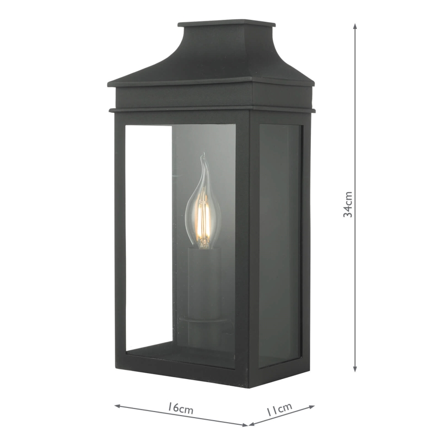 Där Lighting VAP5222 - Kinkiet zewnętrzny VAPOUR 1xE14/60W/230V IP44 czarny