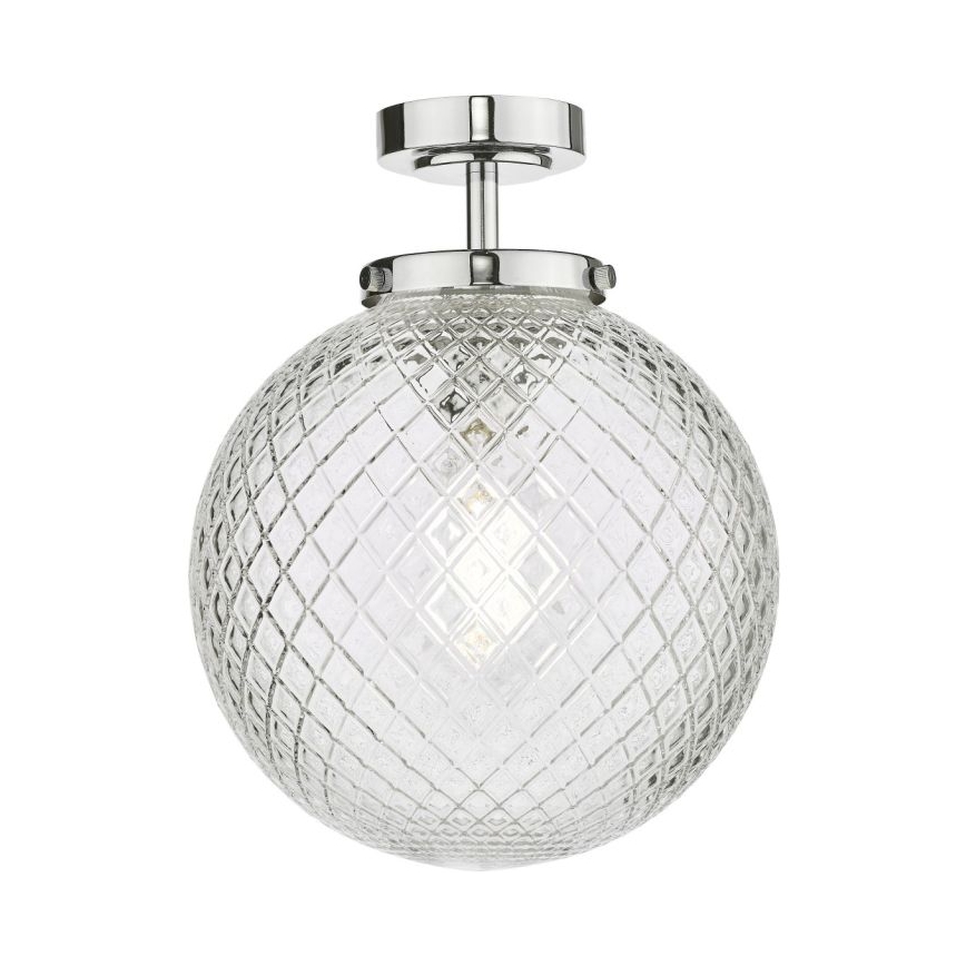 Där Lighting WAY0150 - Łazienna lampa sufitowa WAYNE 1xE27/40W/230V IP44, śr. 25 cm, błyszczący chrom