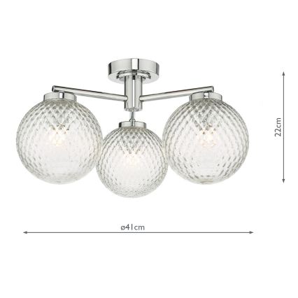 Där Lighting WAY5350 - Natynkowy żyrandol do łazienki WAYNE 3xG9/3W/230V IP44 błyszczący chrom