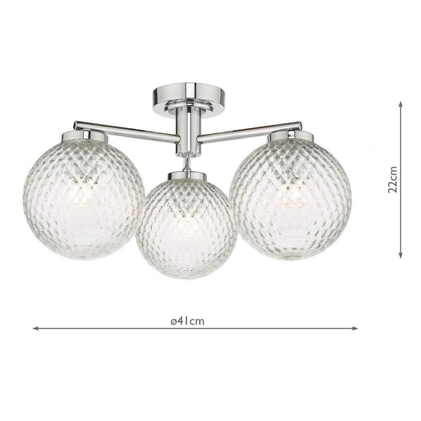 Där Lighting WAY5350 - Natynkowy żyrandol do łazienki WAYNE 3xG9/3W/230V IP44 błyszczący chrom