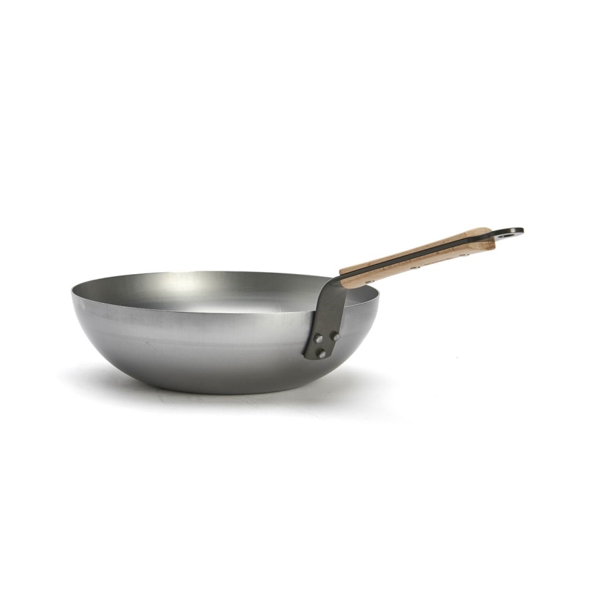 De Buyer 5717.28 - Patelnia Wok MINERAL B BOIS 28 cm