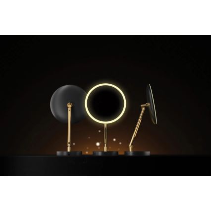 Deante ADI_Z812 - Łazienkowe ładowane lustro kosmetyczne SILIA LED/5V 5000 mAh 2700-6500K IP44