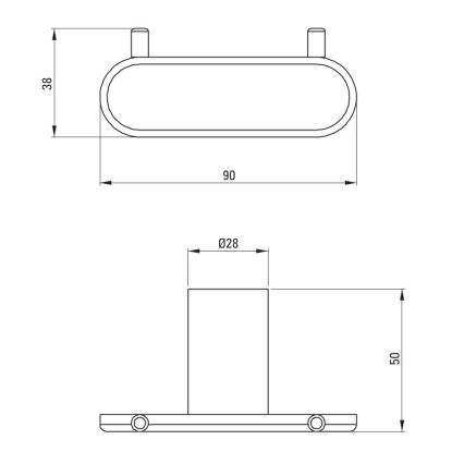 Deante ADR_0121 - Wieszak ścienny ROUND, chrom polerowany