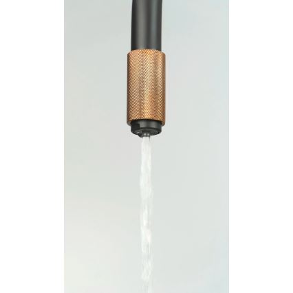 Deante BCA_B64M - Bateria zlewozmywakowa ASTER czarna/mosiężna