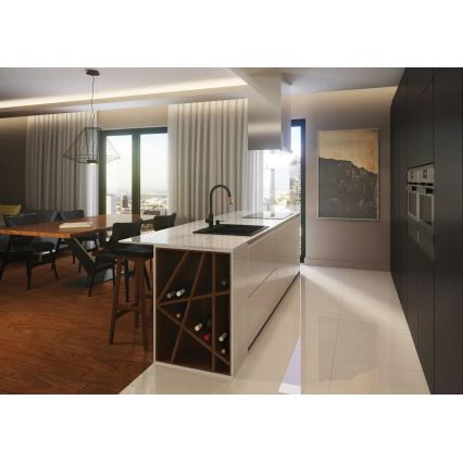 Deante BCA_B64M - Bateria zlewozmywakowa ASTER czarna/mosiężna