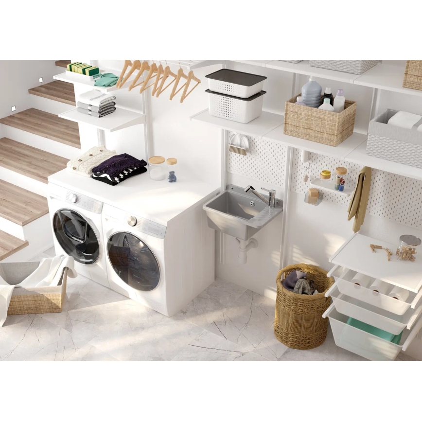 Deante BDN_071M - Bateria kuchenna z wyciąganą wylewką NARCYZ chrom błyszczący