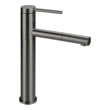 Deante BGE_D22K - Bateria umywalkowa z wysuwaną wylewką ORA 30,9 cm, tytanowa
