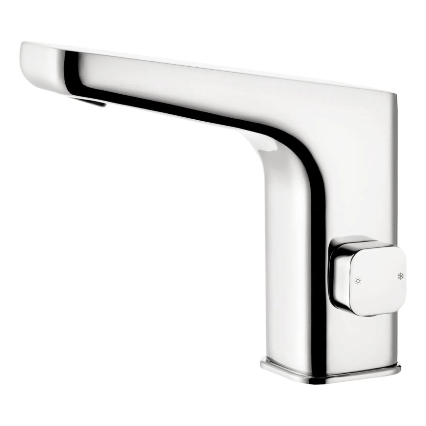 Deante BQH_029R - Bezdotykowa bateria umywalkowa z regulacją temperatury HIACYNT 4xAA chrom błyszcząca