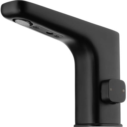 Deante BQH_N29V - Bezdotykowa bateria umywalkowa z regulacją temperatury HIACYNT 230/6V czarna