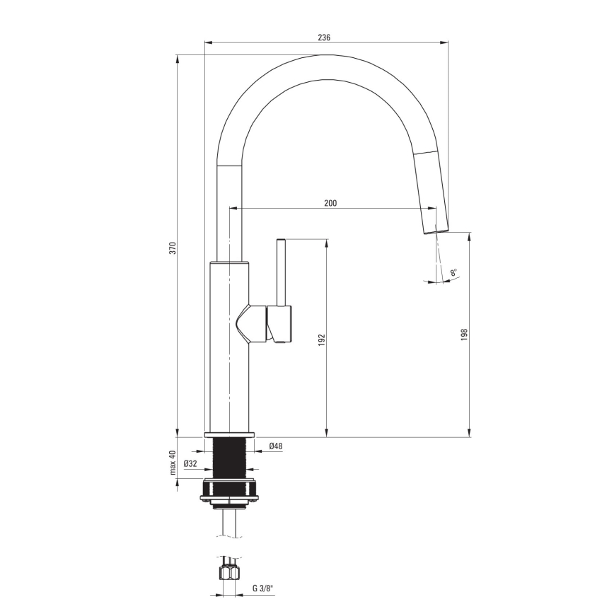 Deante BQJ_062M - Bateria zlewozmywakowa EVORA chrom błyszczący