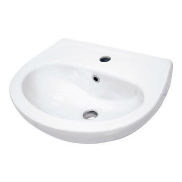 Deante CDJ_6U4W - Umywalka wisząca z otworem JASMIN 45,7x36,4 cm ceramika/biała