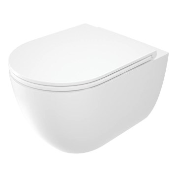 Deante CGRD6ZPW - WC wisząca z deską SoftClose ROUND ceramika/biała