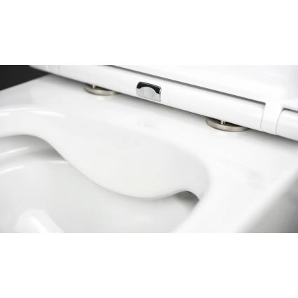 Deante CGRD6ZPW - WC wisząca z deską SoftClose ROUND ceramika/biała