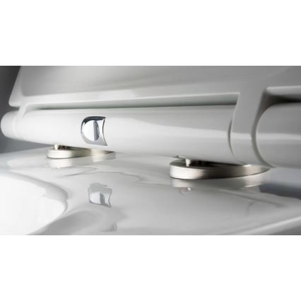 Deante CGRD6ZPW - Wisząca miska WC z deską SoftClose ROUND ceramika/biały