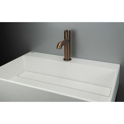 Deante CQR_AU6M - Umywalka nablatowa CORREO 40x60 cm granit/alabastrowa