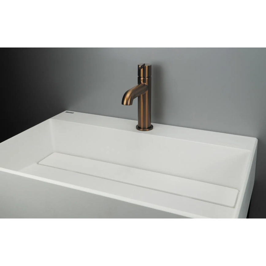 Deante CQR_AU6M - Umywalka nablatowa CORREO 40x60 cm granit/alabastrowa