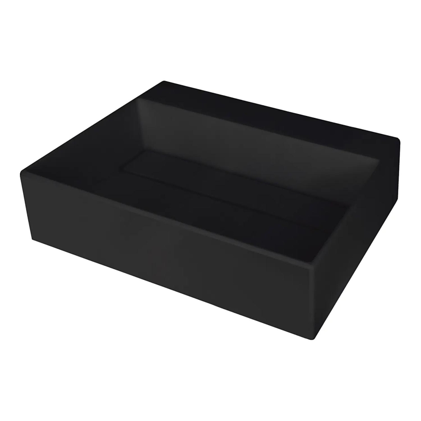 Deante CQR_NU5M - Umywalka nablatowa CORREO 40x50 cm granit/czarny