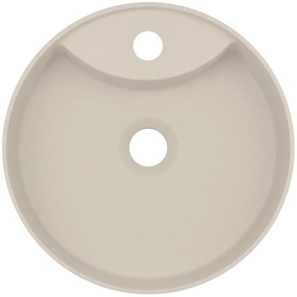 Deante CQS_5U4B - Umywalka nablatowa z otworem na kran SILIA śr. 36 cm granit/beżowa