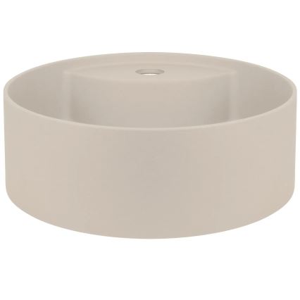Deante CQS_5U4B - Umywalka nablatowa z otworem na kran SILIA śr. 36 cm granit/beżowa