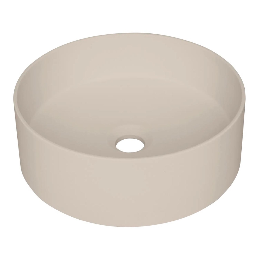 Deante CQS_5U4S - Umywalka nablatowa SILIA śr. 36 cm granit/beżowa