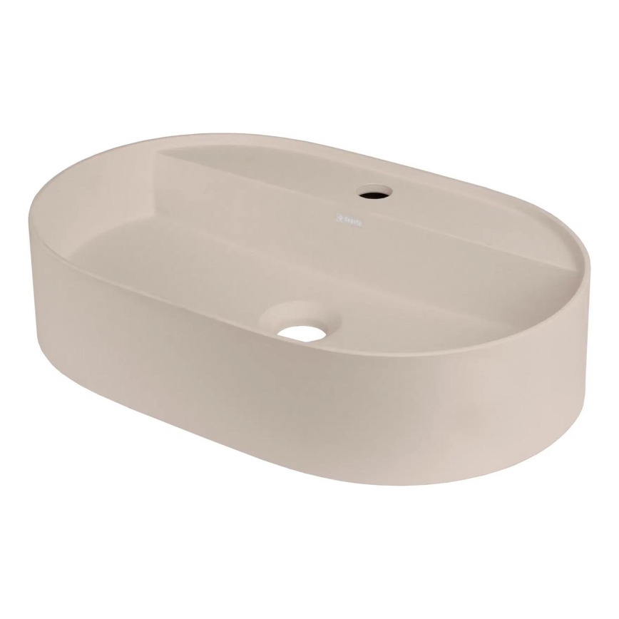 Deante CQS_5U6B - Umywalka nablatowa z otworem na kran SILIA 35x55 cm granit/beżowa