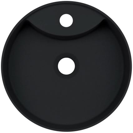 Deante CQS_NU4B - Umywalka nablatowa z otworem na baterię SILIA o średnicy 36 cm granit/czarny