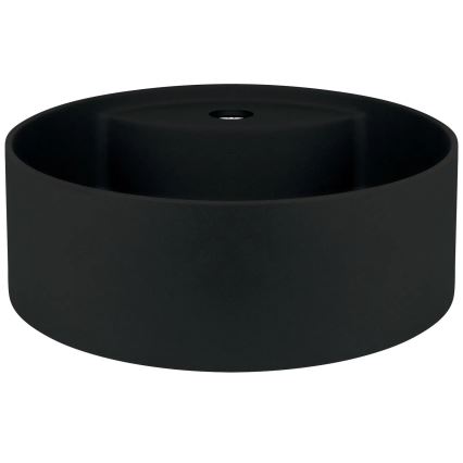Deante CQS_NU4B - Umywalka nablatowa z otworem na baterię SILIA o średnicy 36 cm granit/czarny