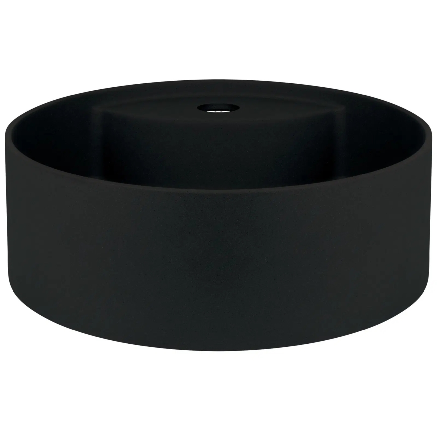 Deante CQS_NU4B - Umywalka nablatowa z otworem na baterię SILIA o średnicy 36 cm granit/czarny