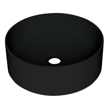 Deante CQS_NU4S - Umywalka nablatowa SILIA średnica 36 cm granit/czarny