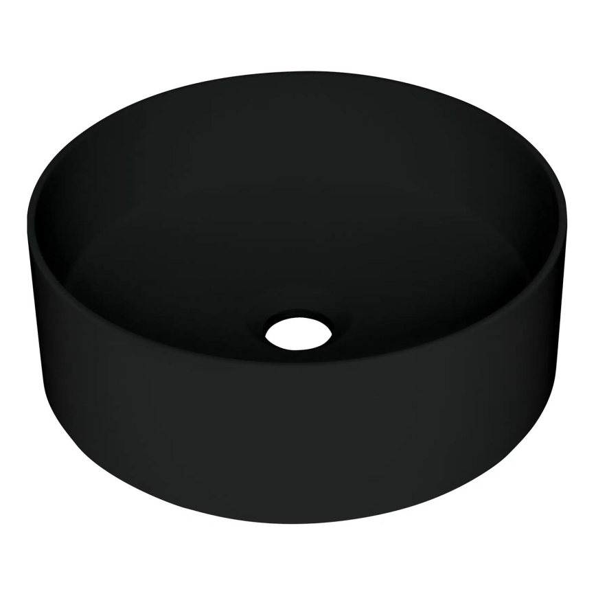 Deante CQS_NU4S - Umywalka nablatowa SILIA średnica 36 cm granit/czarny