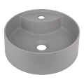 Deante CQS_SU4B - Umywalka nablatowa z otworem na baterię SILIA Ø 36 cm granit/szary metaliczny