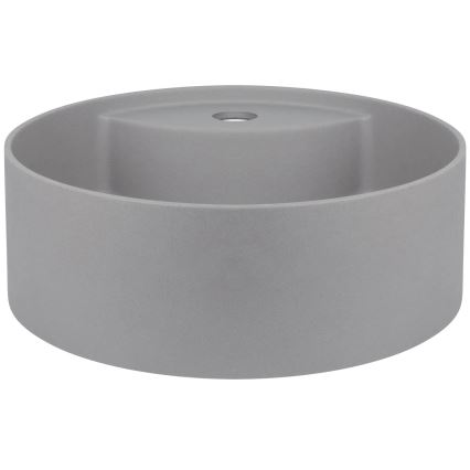 Deante CQS_SU4B - Umywalka nablatowa z otworem na baterię SILIA Ø 36 cm granit/szary metaliczny