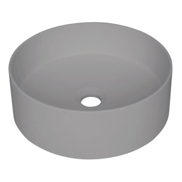 Deante CQS_SU4S - Umywalka nablatowa SILIA Ø 36 cm granit / szary metaliczny