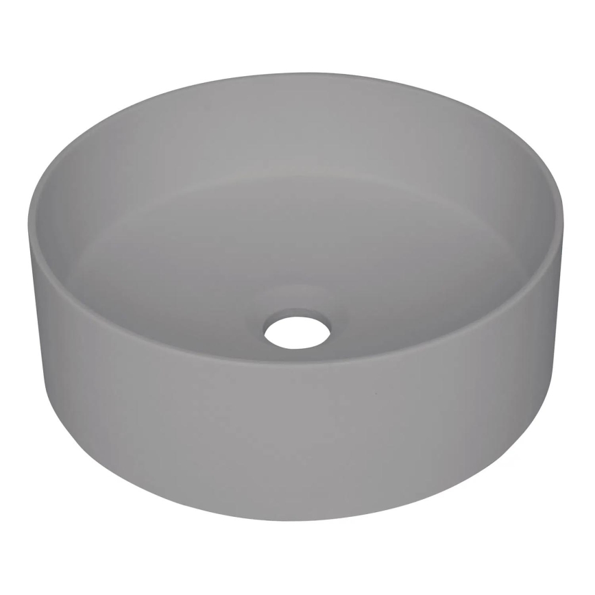 Deante CQS_SU4S - Umywalka nablatowa SILIA Ø 36 cm granit / szary metaliczny