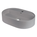 Deante CQS_SU6B - Umywalka nablatowa z otworem na baterię SILIA 35x55cm granit/metaliczny szary
