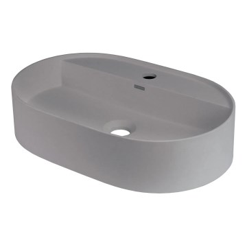 Deante CQS_SU6B - Umywalka nablatowa z otworem na baterię SILIA 35x55cm granit/metaliczny szary