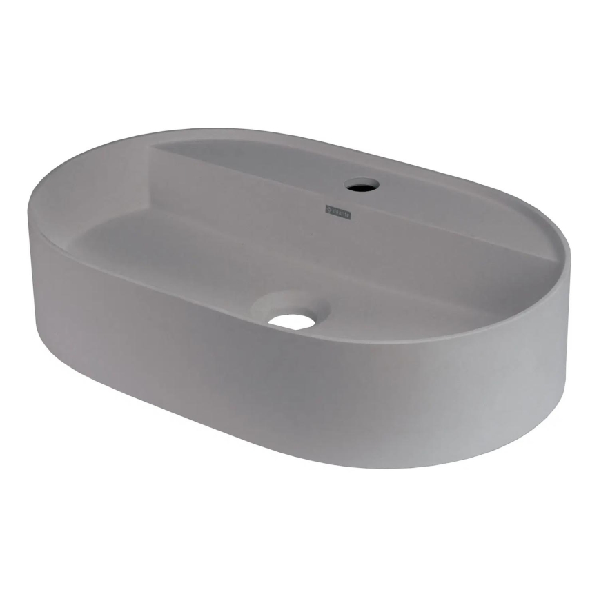 Deante CQS_SU6B - Umywalka nablatowa z otworem na baterię SILIA 35x55cm granit/metaliczny szary
