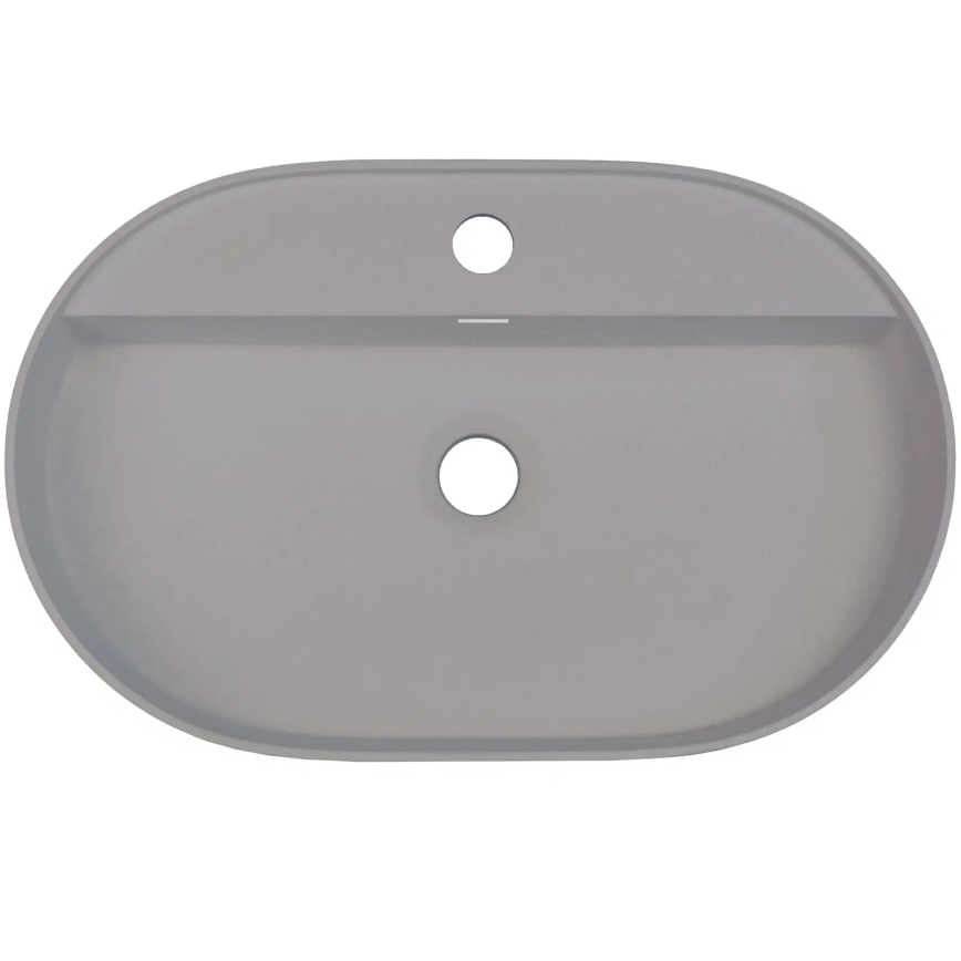Deante CQS_SU6B - Umywalka nablatowa z otworem na baterię SILIA 35x55cm granit/metaliczny szary